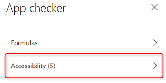 Power Apps Accessibility Checker